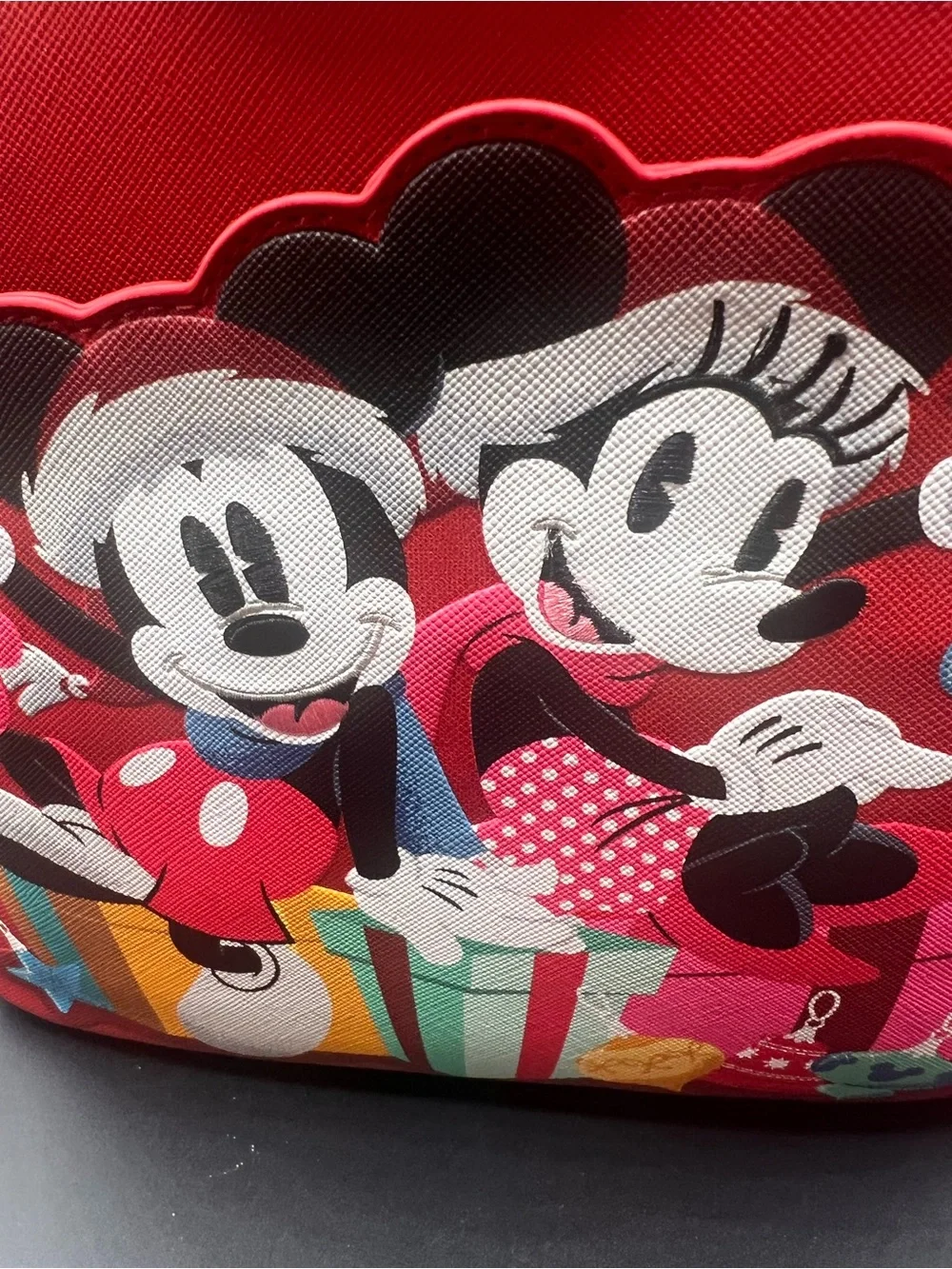 NWT Loungefly Mickey & Minnie Christmas ornament mini backpack